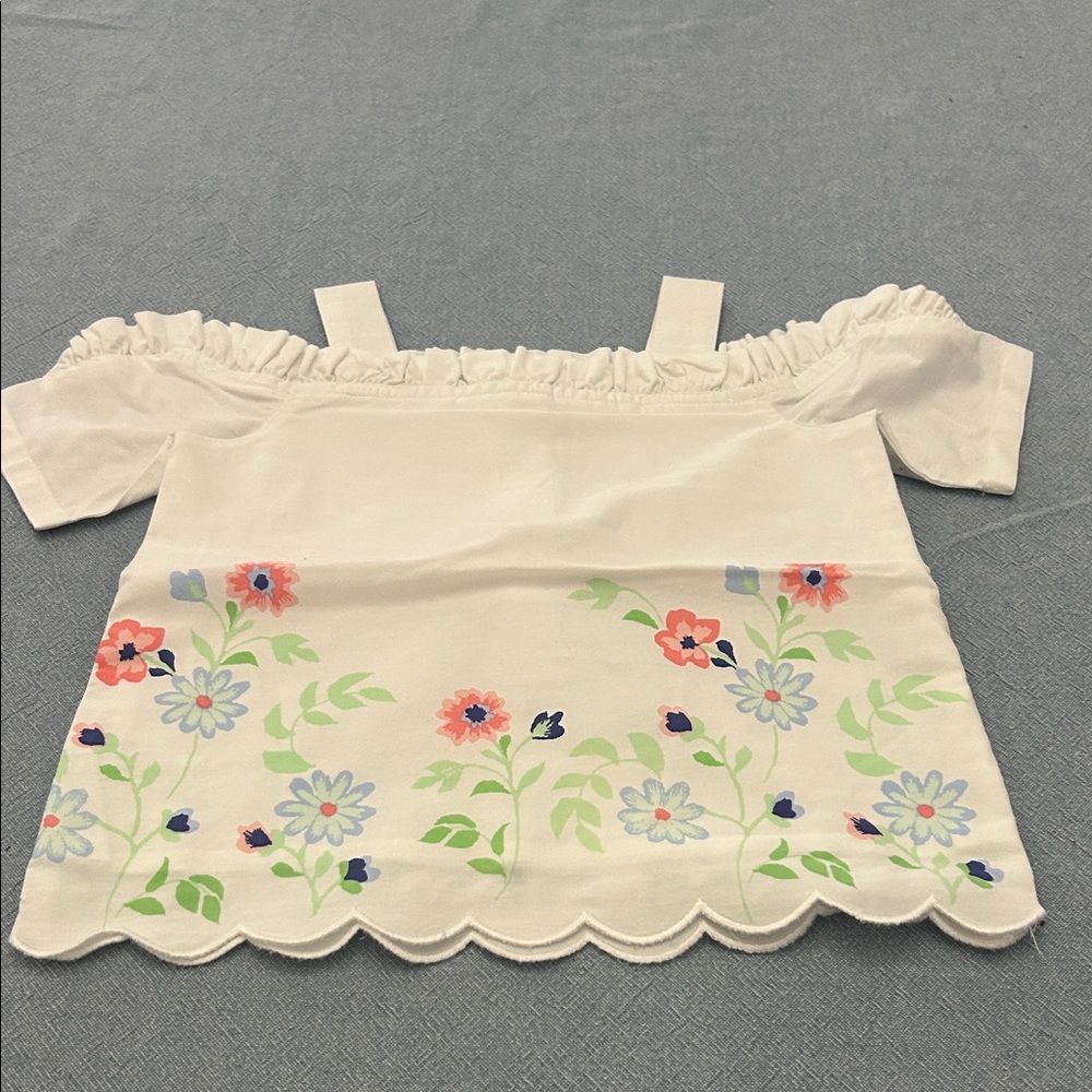 Janie and Jack White Ruffled Top